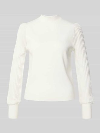 Zero Strickpullover aus Viskose-Mix mit Ballonärmeln in Weiss, Größe 44