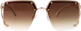 Carrera Stijlvolle zonnebril voor zonnige dagen - Dames - Zonnebrillen - Geel - 60 MM - Accessoires