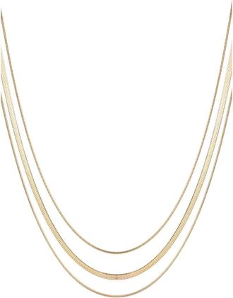 Adornia Set of 3 Assorted Chain Necklaces in Gold at Nordstrom Rack