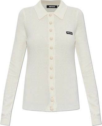 Rotate Wol Cardigan - Dames - Vesten - Beige - L - Wol - Truien & Vesten