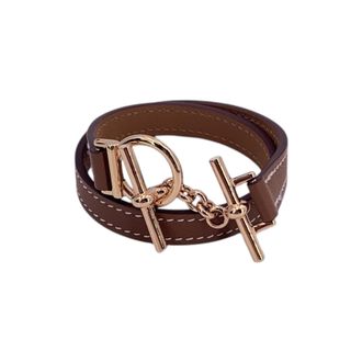 Herm&egrave;s Hermes leren armband Croisi&egrave;re Double Tour