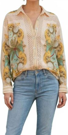 Farm Rio Royal Sea Crochet Blouse In Multi