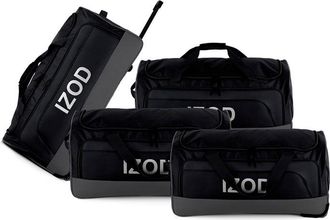 Izod Katy Travel Duffel 4-Piece Luggage Set - Lightweight Soft Shell Rolling Bag and Telescopic Handle