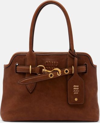 Miu Miu Bolso al hombro Aventure Small de piel