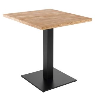 Oviala Mesa de comedor 70x70 cm con cantos rectos en roble