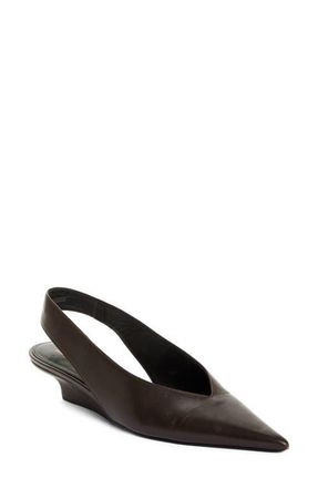 Toteme The Wedge Heel Slingback Pump in Bark at Nordstrom, Size 5Us