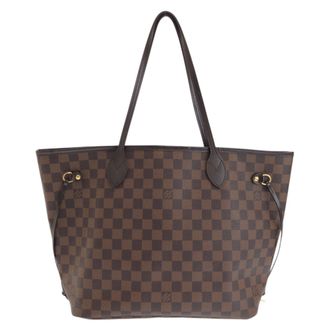 Louis Vuitton Brown Damier Canvas Pvc Leather Shoulder Bag Tote Bag (Pre-Owned)