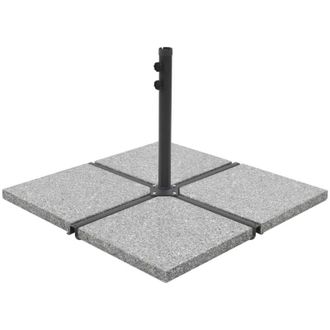 vidaXL Placas De Peso De Paraguas Cuadradas 4 Pcs Granite 100 Kg De Gris - 317740