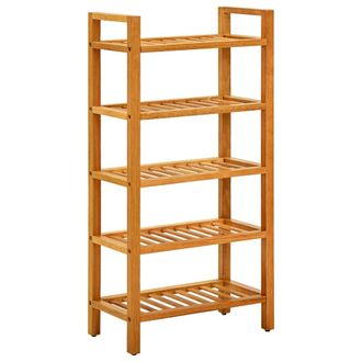 vidaXL Vidaxl - Zapatero Con 5 Estantes Madera Maciza De Roble 50x27x100 Cm