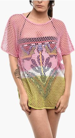 Dsquared2 Gradient Effect Openwork Beach Cover-up Dress size S