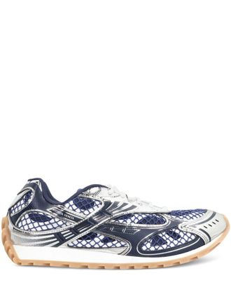 Bottega Veneta Navy Blue Round-Toe Sneakers