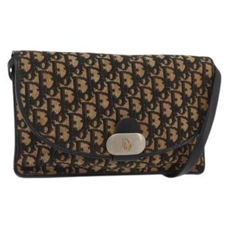 Dior Pre-owned Shoulder Bags, female, Multicolor, Size: ONE SIZE Pre-owned Trotter Canvas Shoulder Bag