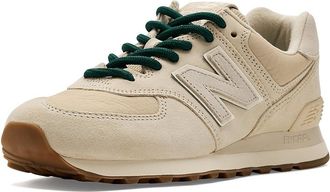 New Balance Classics WL574V2 Womens Running Shoes Black/Darker Sea Salt : 7.5 B - Medium, Suede/Textile