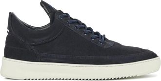 Filling Pieces Blauwe Su&egrave;de Sneakers - Heren - Sneakers - Blauw - 41 EU - Su&egrave;de - Schoenen