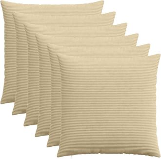 vidaXL Funda De Almohada 6 Pcs Heerlen Verde Gris 60 X 60 Cm Pana Vidaxl