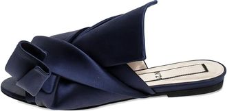 N&deg;21 Satijnen sandalen verfraaid met knoop - Blauw