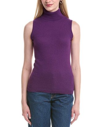 Fort&eacute; Cashmere Turtleneck Cashmere Sweater Vest