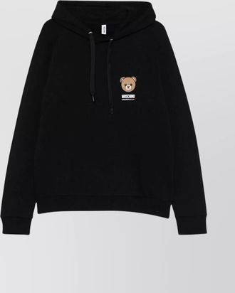 Moschino hooded long sleeve knit sweater