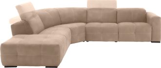 Egoitaliano Ecksofa »Sauvanne, Designsofa der Extraklasse, elegant und bequem« wahlweise mit elektrischer Relaxfunktion, Kopfteilverstellung