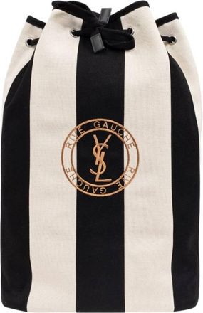 Saint Laurent Rive Gauche Canvas Backpack