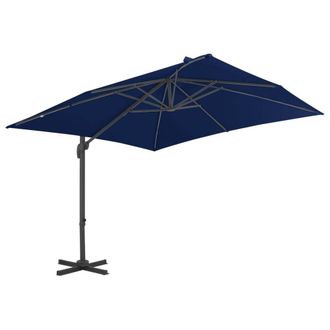 Berkfield Home Cantilever Umbrella with Aluminium Pole 3x3 m Azure Blue