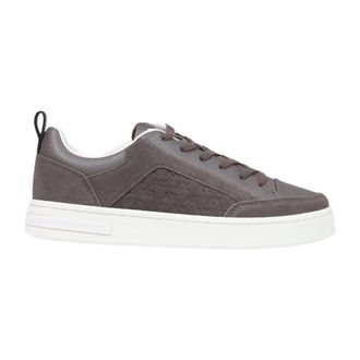 A|X Armani Exchange Schoenen, Heren, Grijs, 44 1/2 EU, Su&egrave;de, Sneakers van su&egrave;de met all-over logo en rubberen zool