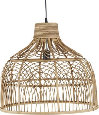 Maisons du monde L&aacute;mpara de techo de rat&aacute;n tejido beige &Oslash;50 cm
