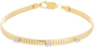 Meshmerise 18K Over Silver 0.08 Ct. Tw. Lab-Grown Diamond Bracelet