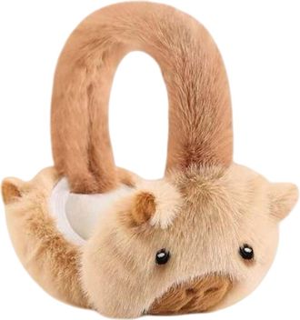 Generic Capybara Earmuffs - Foldable Plush Ear Warmers for Winter, Outdoor Activities, Skiing, Snow, Cold Weather, Commuting, Cycling, Motorcycle Riding, Spor