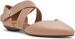 Anne Klein Oswaldo Pointed Toe Flat in Biscotti Nappa at Nordstrom Rack, Size 7.5