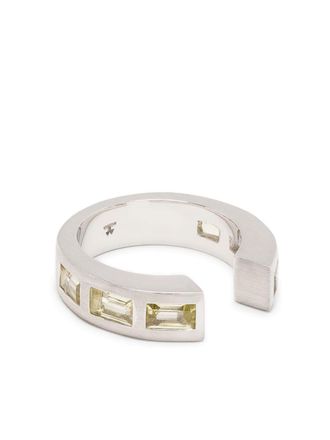 Tom Wood Anello Vault Gate Baguette - Argento