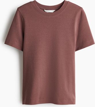 H&M T-Shirt aus Baumwolle - Dunkles Mattrosa