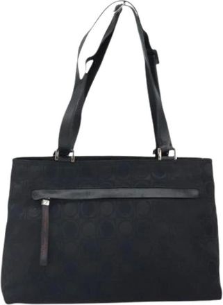 Ferragamo Pre-owned Tote Bags, female, Black, Size: ONE SIZE Pre-owned Gancini tote