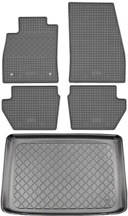 OEM Ford Puma Suv (5 Puertas) A Partir De Octubre De 2019. Juego: Alfombrillas De Goma Para Coche + Alfombrilla Para Maletero