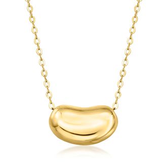Ross-Simons Italian 14kt Yellow Gold Organic-Shaped Bead Necklace