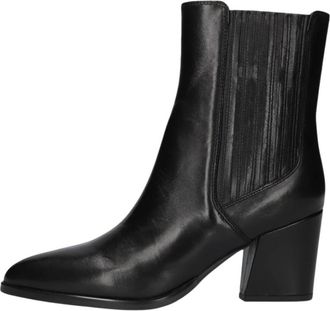 Stefano Lauran E8115 Enkellaarsjes - Dames - Schoenen - Zwart - Maat: 39 EU Leer