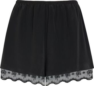 Simone Rocha Simone Rocha Lace-trim Woven Shorts - No Colour - 12 (UK12 / M)