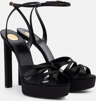 Saint Laurent Satin platform sandals