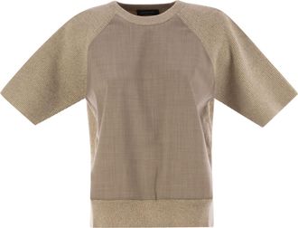 Fabiana Filippi Platinum And Lurex Short Sleeved Jersey