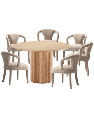 Manhattan Comfort Modern Round Dining Table & Chairs Set