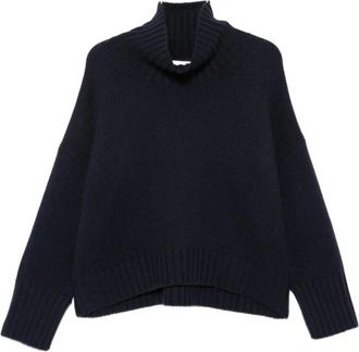 Soft Goat Cashmere Turtleneck Sweater - Dames - Cashmere truien - Blauw - S - Kasjmier - Truien & Vesten