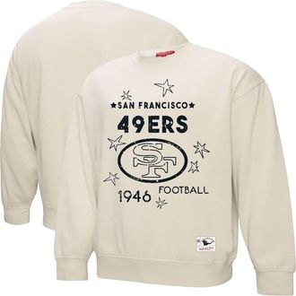 Mitchell & Ness Womens Mitchell & Ness Cream San Francisco 49ers Plus Size Shooting Star Sweatshirt at Nordstrom, Size 4X