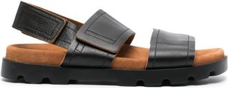 Camper Brutus 40mm leather sandals - men - Recycled Polyester/Leather/Leather/Polyethylene vinyl acetate (PEVA) - 40 - Black
