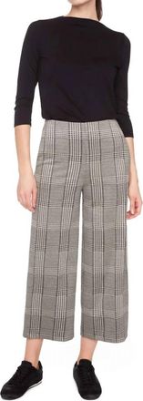 UP Womens Wide Leg Pants In Beige/plaid