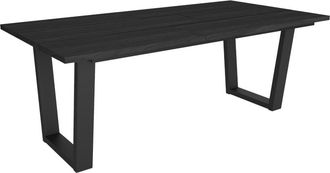 Skraut Home Mesa comedor efecto madera negro 194x90x74cm
