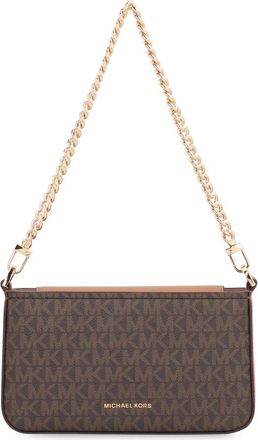 Michael Kors Bryant Small Signature Logo Convertible Pochette - Dames - Schoudertassen - Bruin - ONE Size - Polyester - Tassen