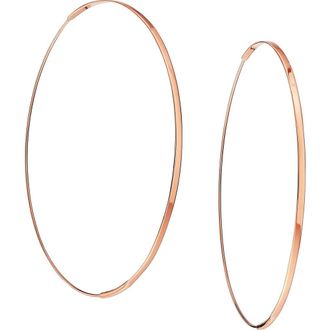 Lana Jewelry 14K Gold Large Flat Magic Hoop Earrings in Rose Gold at Nordstrom