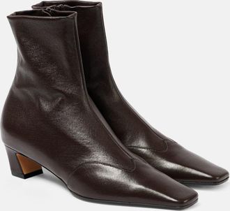 Khaite Nevada leather ankle boots