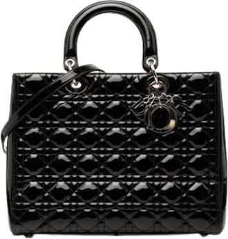 Dior Pre-owned Lady Dior - Dames - Vintage Handtas - Zwart - ONE Size - Leer - Vintage