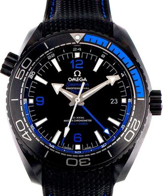 Omega Pre-owned Omega Seamaster Planet Ocean GMT Black Dial Mens Watch 215.92.46.22.01.002